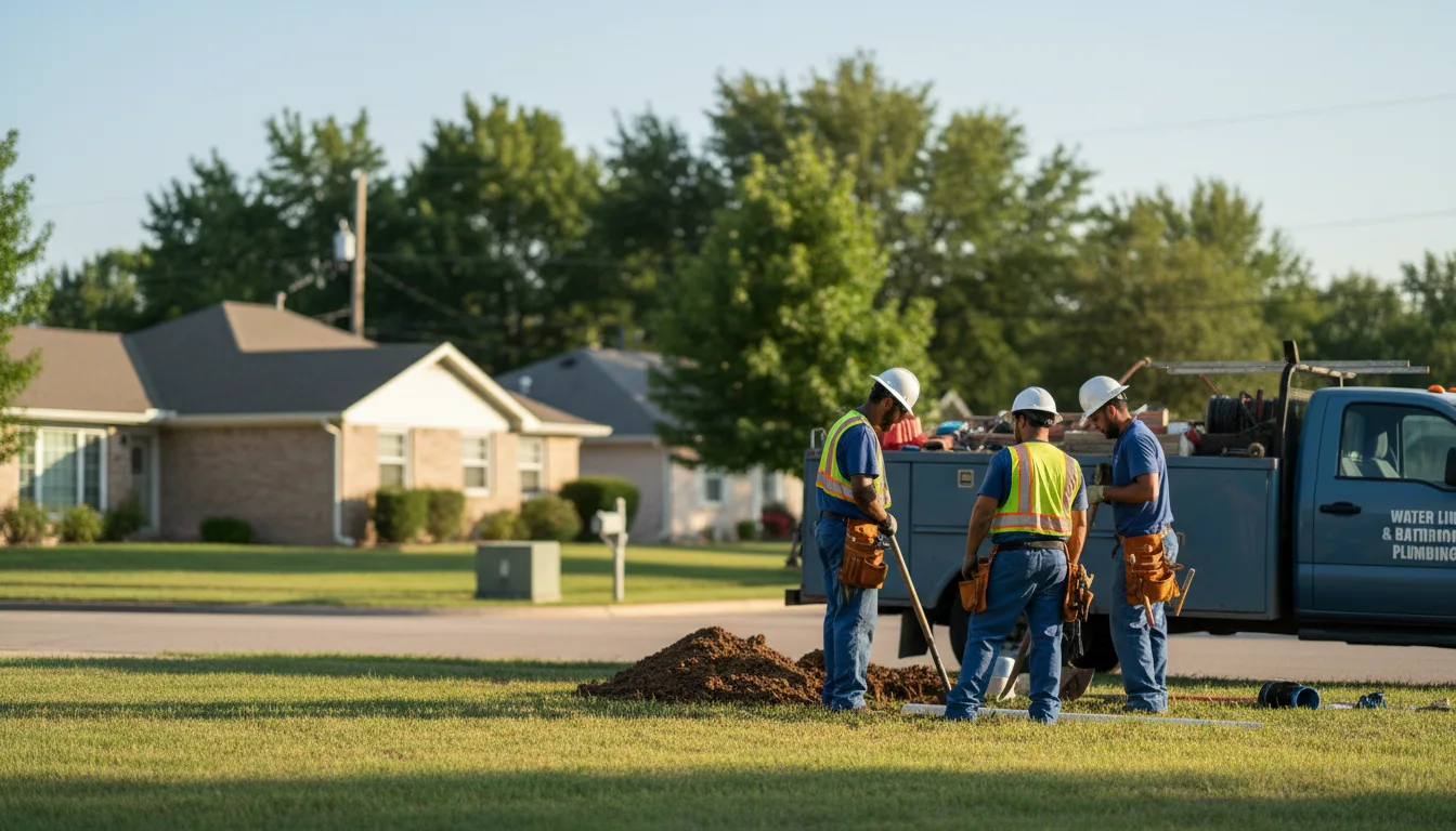 Residential water line and bathroom plumbing service in Graham, MO